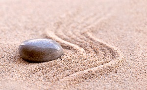 Zen stone and sand