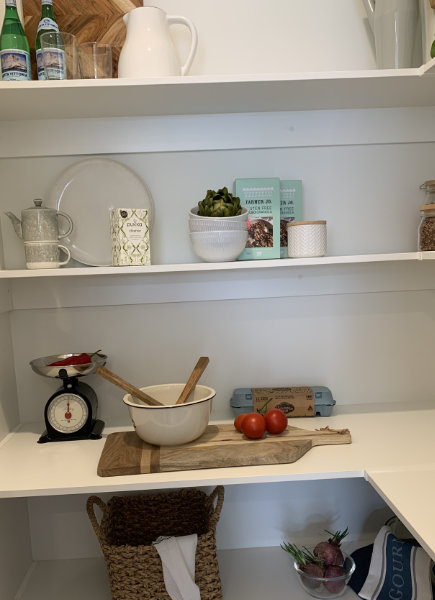 decluttered kitchen pantry