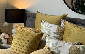 Yellow Cushions to brighten aa home office
