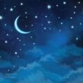 night sky with stars and moon - sleep concept