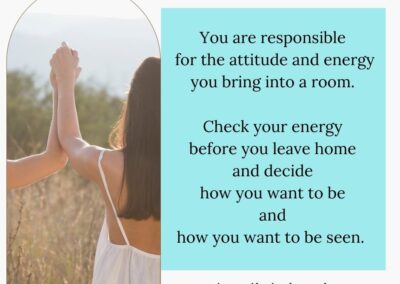 You are responsible for the attitude and..