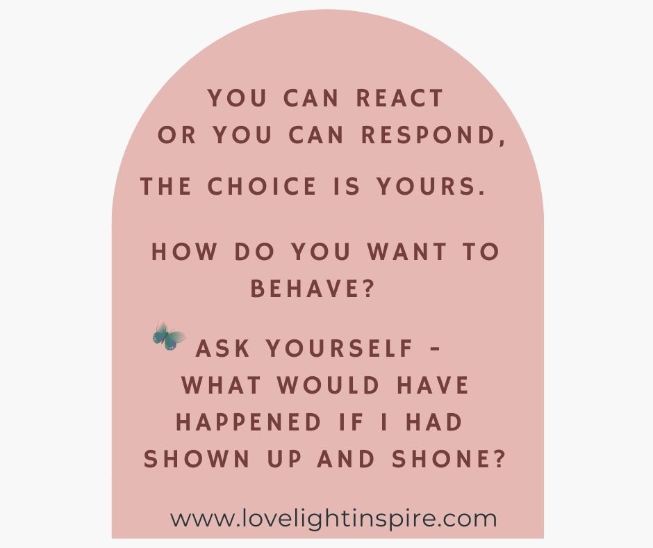 Affirmation You can react or respond...